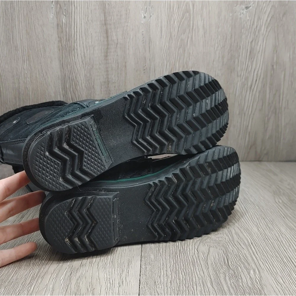 Sorel Tofino Snow Boot Black Leather Waterproof Fleece lined NL 3029-010 Size‎ 6